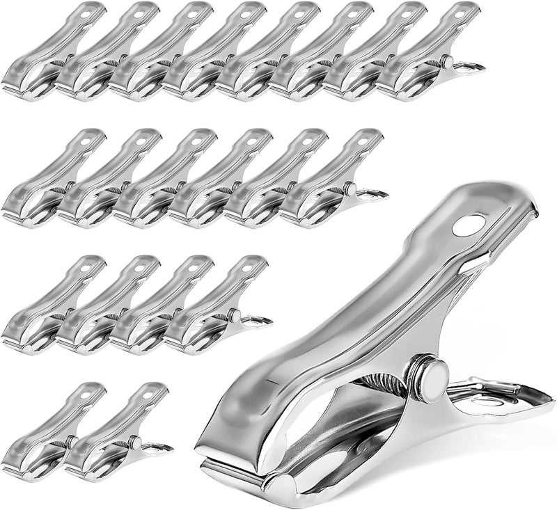 CLSR2U Greenhouse Clips, Stainless Steel Garden Clips, Plant Clips for Outdoors Hanging Heavy Duty Forest Cloth Blankets Netting Freeze Protection Outside Accessories Garden Hoops (20 PCS) - Image 1